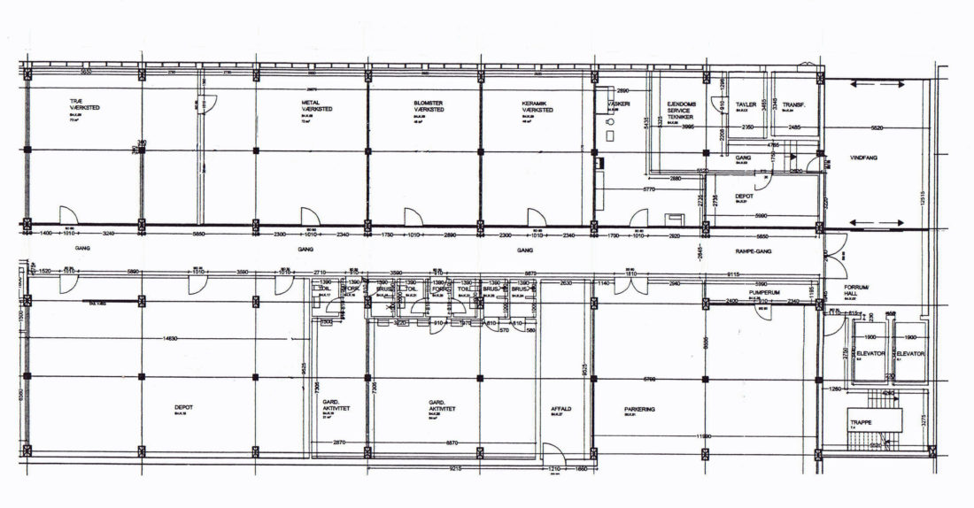 Oversigtskort lokaler kælder